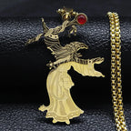 Viking Dragon Stainless Steel Pendant Necklace