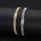 Gold Cuban Bracelet Iced Out 6MM Real Gold