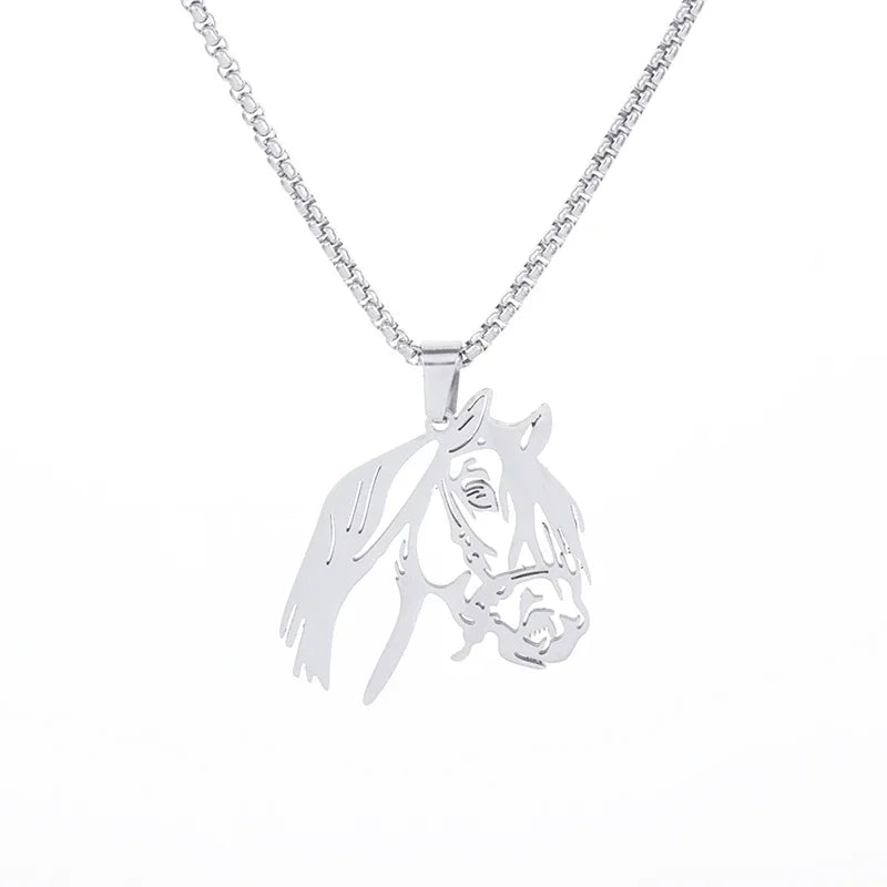 Domineering Ferocious Tiger Head Pendant Stainless Steel Animal Necklace Men's Punk Trend Cool Jewelry Boy Gift