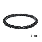 Silver Color Hip Hop Tennis Chain Bracelet 1 Row Square Cz Stone Iced Out Bling Bracelets For Men Women 18cm New Year Jewelry