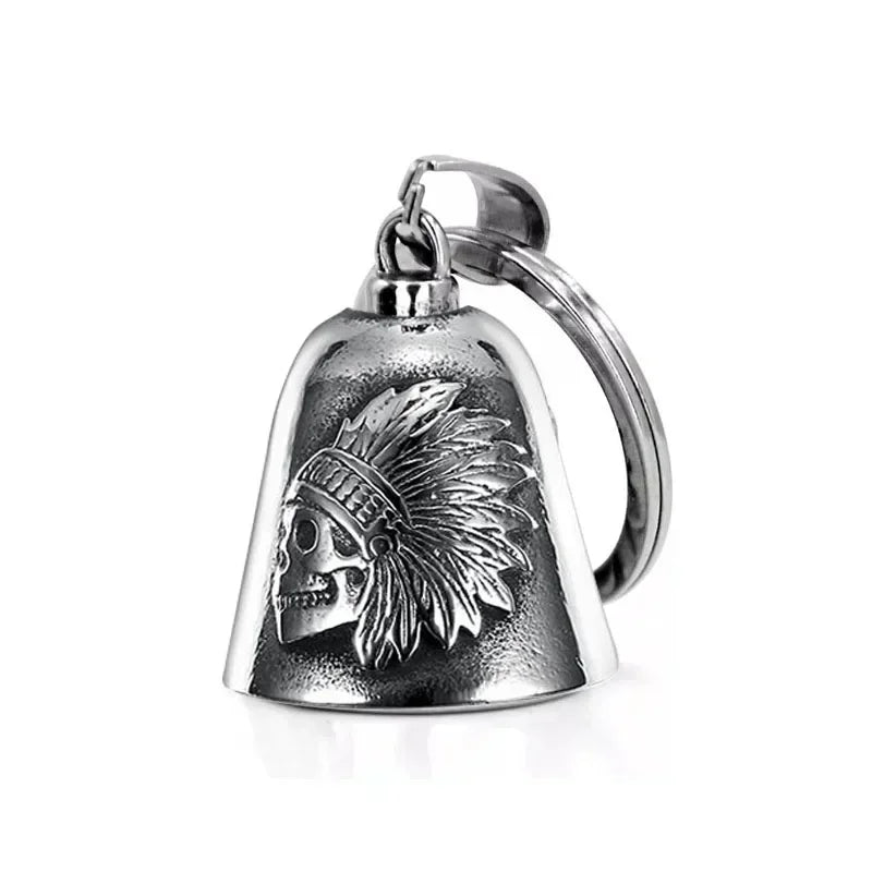 Norse Gods Odin Celtic Knot Motorcycle Bell Necklace Men's Punk Riding Rock Lucky Exorcism Amulet Jewelry