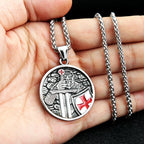 Knights Templar Cross Pendant — Stainless