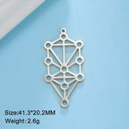 Dawapara Mystic Kabbalah Tree of Life Spiritual Amulet Pendant Stainless Steel DIY Charms for Jewelry Making Hanukkah Gifts