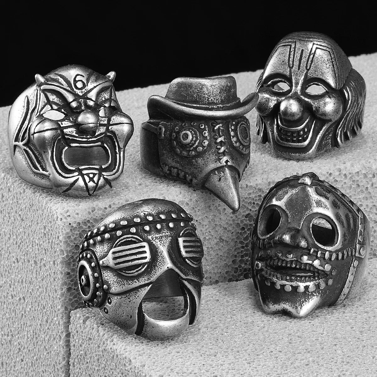 Steampunk Skull Ring Black — Stainless Steel
