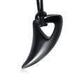Wolf Tooth Rope Pendant — Stainless Steel