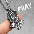 Let Us Pray Pendant — Stainless Steel