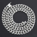 6/8/10/12/14/16MM Hip Hop Cuban Link Necklace For Men Stainless Steel Miami Fashion Jewelry Thick And Thin Rainbow