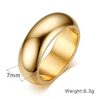 Basic Rings for Men,2/4/6/8/10mm Width Plain Dome High Polished Stainless Steel Wedding Band Promise Ring,Comfort Fit US Size