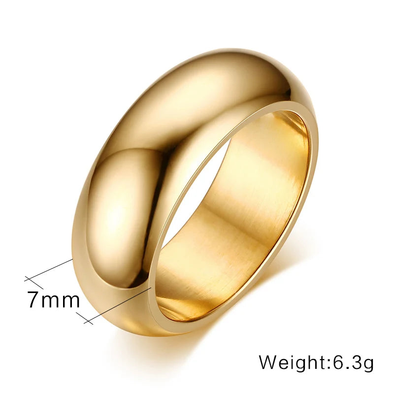 Basic Rings for Men,2/4/6/8/10mm Width Plain Dome High Polished Stainless Steel Wedding Band Promise Ring,Comfort Fit US Size