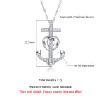 Iced Out Anchor Pendant — 925 Silver