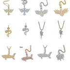 Men's Personality Is Cool, Ha's New Large Wing Pendant, Copper Inlaid Zircon Fashionable Street Necklace Trend