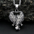 Odin Double Raven Pendant — Stainless Steel