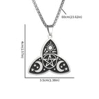 Sun Moon Star Trinity Pendant Necklace