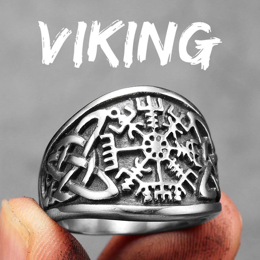 Compass Celtic Ring — Stainless Steel