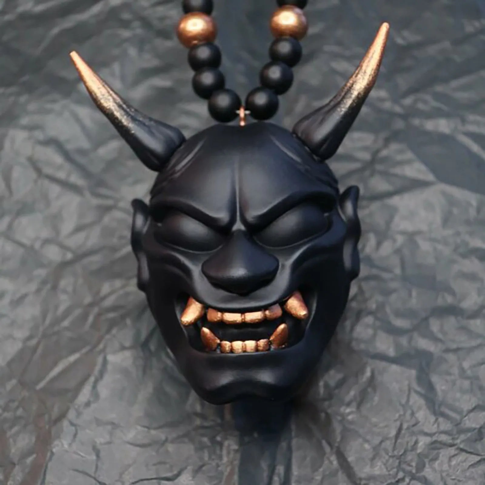 Samurai Kabuto Helmet Hannya Japanese Oni Car Rear View Mirror Charm Car accessories Rear View Mirror Pendant Car Decoration