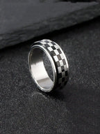 Moon Phase Spinner Ring — Stainless Steel