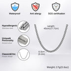 Cuban Chain Necklace — Two-Tone Stainless