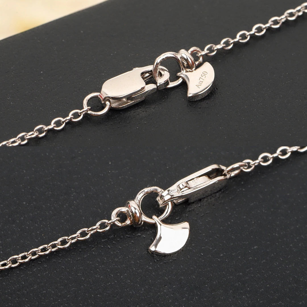 Mini 2022 Brand Pure 925 Sterling Silver Jewelry Women Cherry Flower Diamond Pendant Necklace Lovely Design Fine Luxury