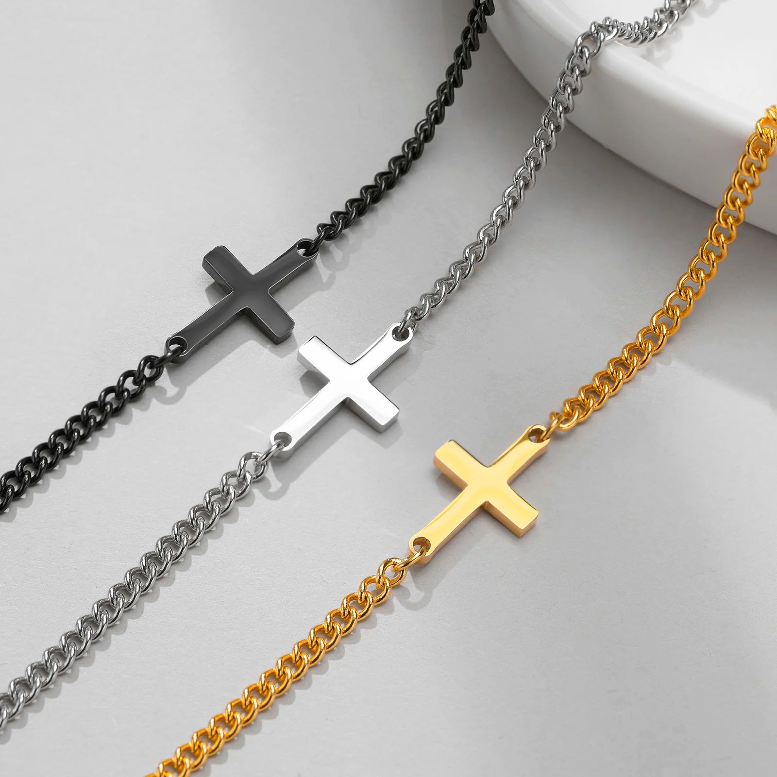 Cross Religious Bracelet — Stainless Steel
