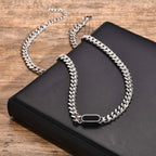 Cuban Link Chain Choker Necklace — Stainless Steel