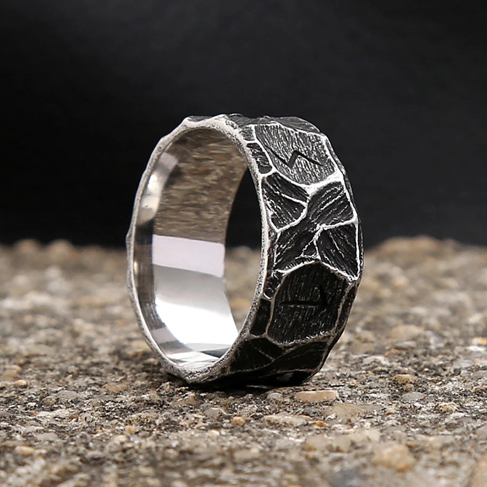 Nordic Viking Rune Ring — Stainless Steel