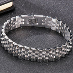 Stainless Steel Bracelet for Man Women 10MM Wide Length Adjustable Link Chain Men's Bracelets Jewellery Mannen Armband