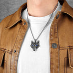 Viking Wolf Pendant Necklace — Stainless Steel