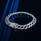 Luxury Solid Platinum PT950 Cuban Bracelet Men's Diamonds Men's Bracelet