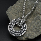 Slavic Norway Valknut with the Elder Futhark Runes Pagan Amulet Pendant Men Necklace Scandinavian Viking Jewelry