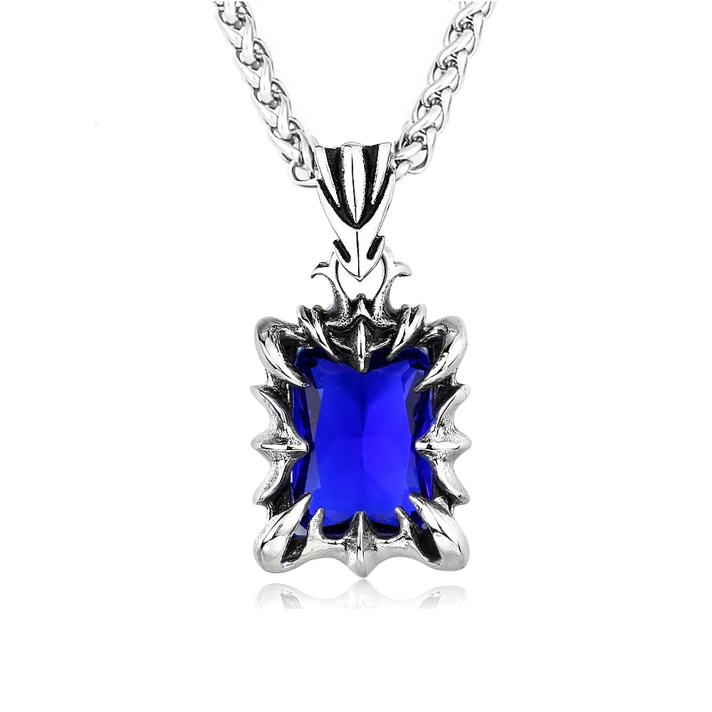 Stone Stainless Steel Pendant Necklace