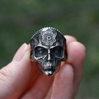 2022 NEW Men's 316L stainless-steel rings decorative pattern skull ring for teens gothic punk Biker Jewelry Gifts free