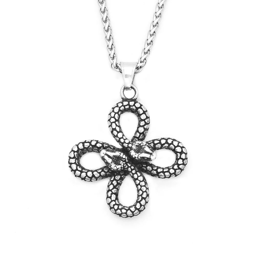 Gothic Snake Stainless Steel Pendant Necklace