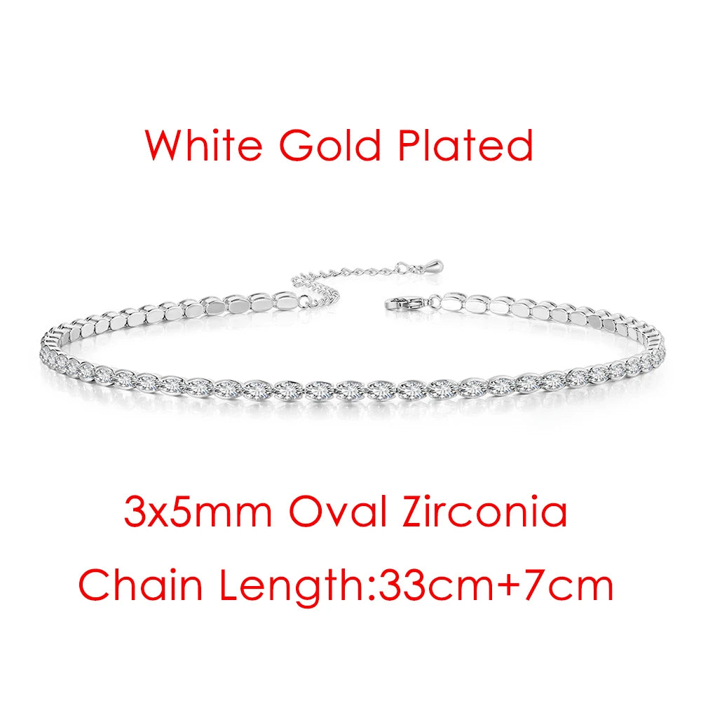 Iced Out Tennis Choker — Stainless Steel