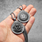 Chinese Dragon Pendant Necklace — Stainless Steel