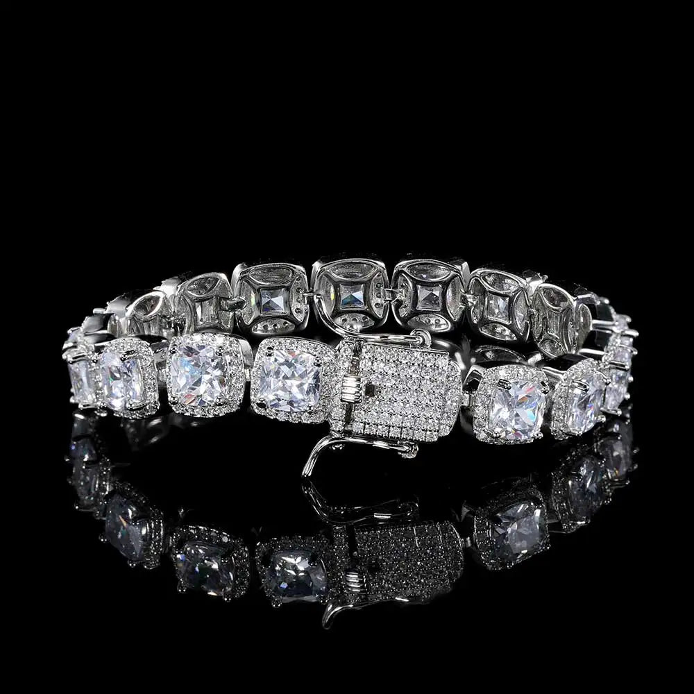 Stainless Steel Tennis Bracelet Cluster 10MM