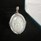 Virgin Mary Silver Pendant Necklace