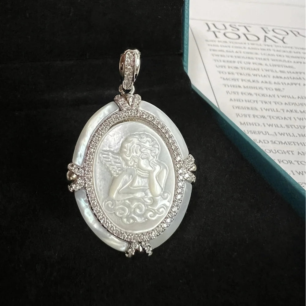 Virgin Mary Silver Pendant Necklace