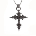 Jesus Christ Cross Mens Necklace Gold Color Cross Religious Pendant Necklace Accessory Chain Accessories