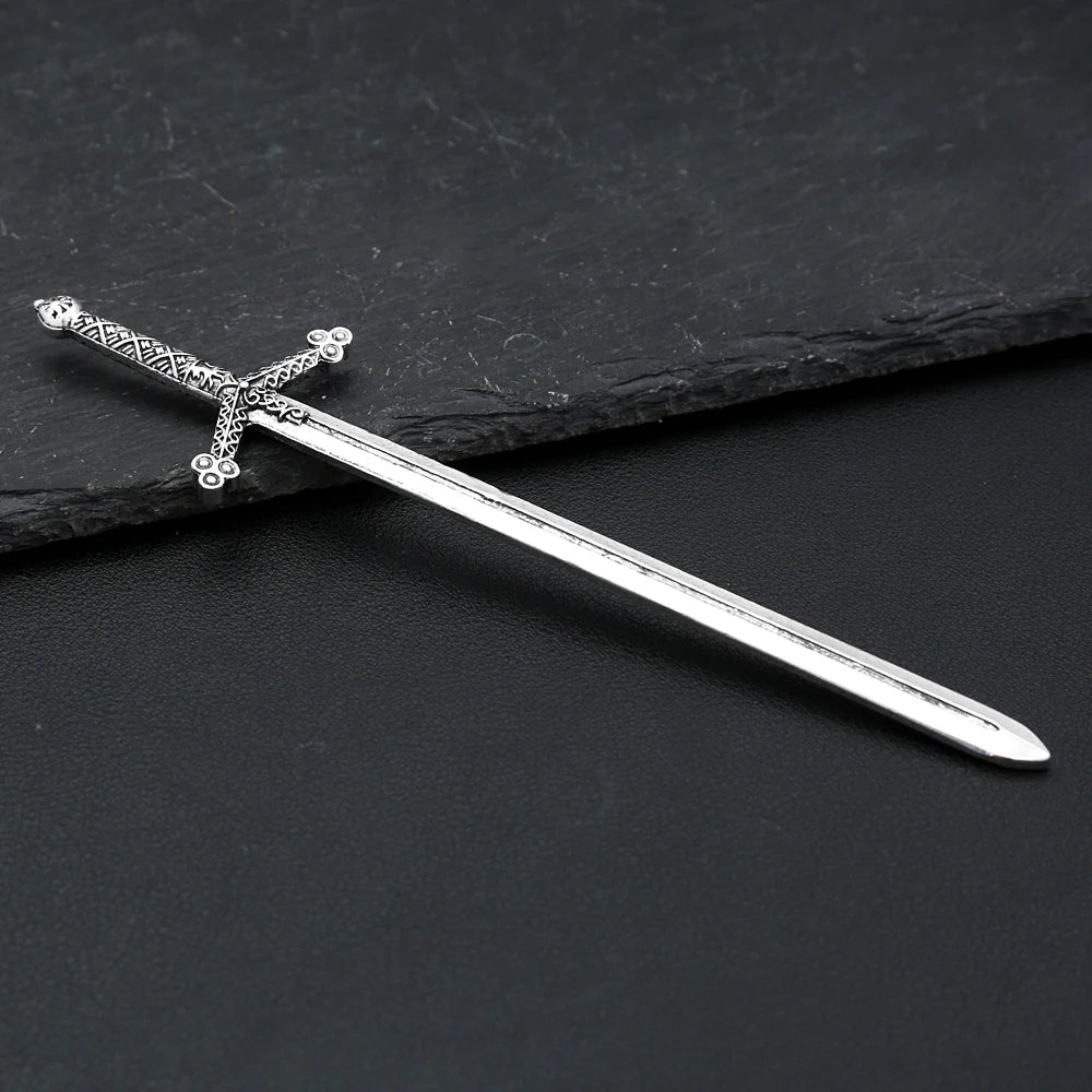Viking Lunar Sword Hair Stick — Stainless