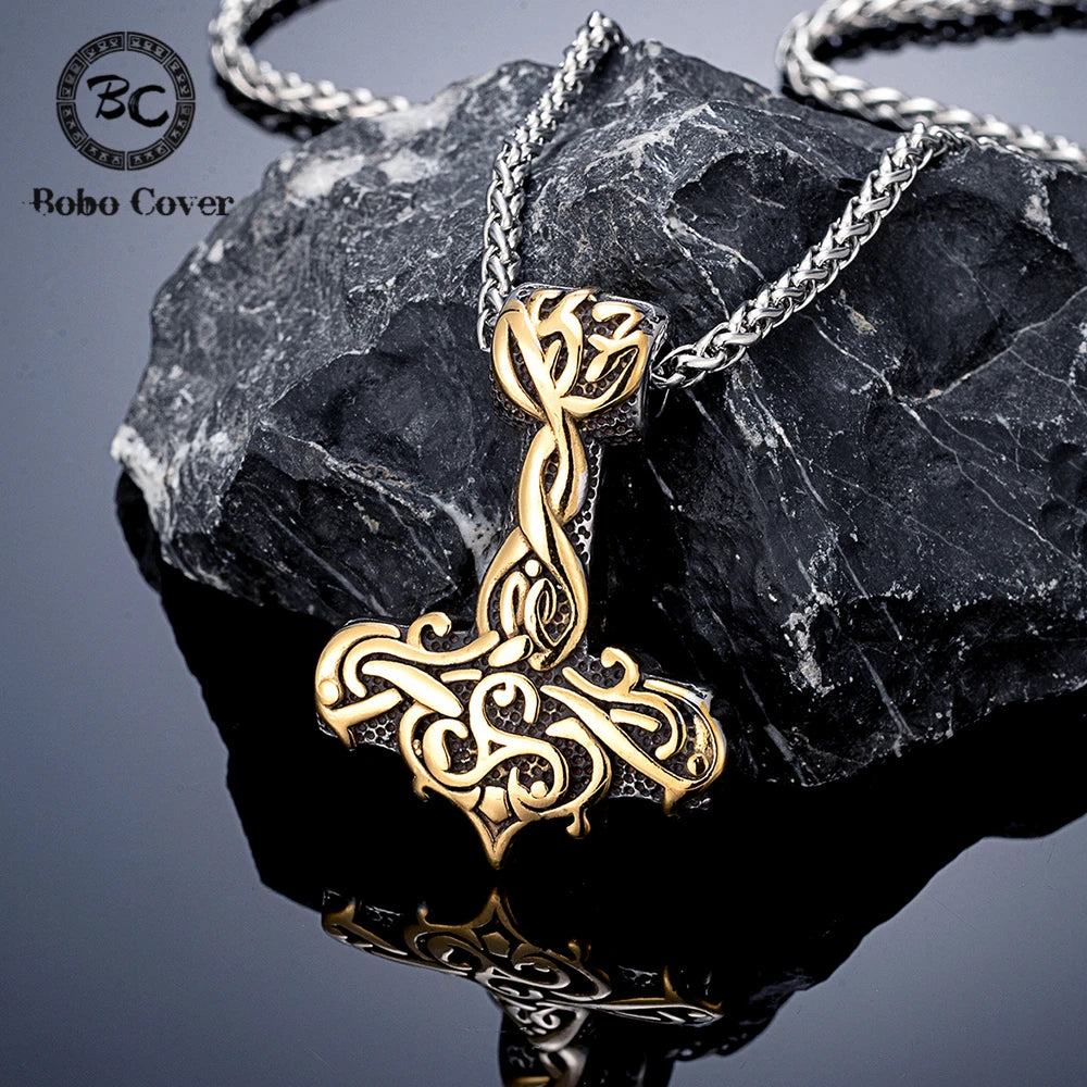 Thor's Hammer Mjolnir Pendant — Stainless Steel