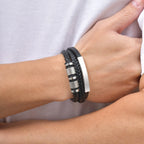 Viking Multi Layer Braided Leather Bracelet