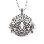 Stainless Steel Viking Fenrir Wolf Pendant Necklace Vintage Nordic Rune Men Jewelry Best Gift Wholesale Dropshipping