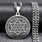 Star of David Silver Pendant Necklace — Stainless Steel