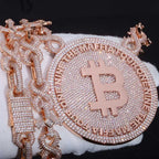 Iced Out Round Pendant Necklace CZ