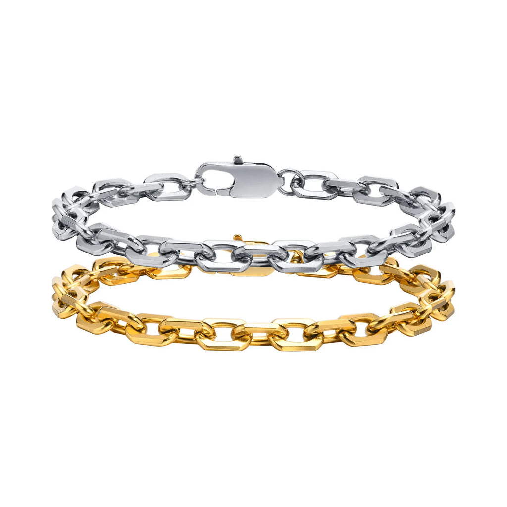 Rolo Link Chain Bracelet — Stainless Steel