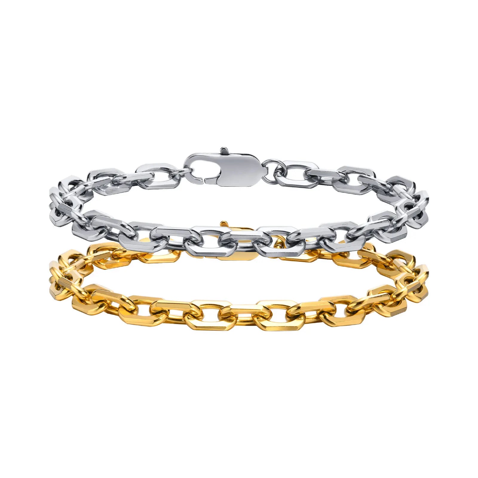 Rolo Link Chain Bracelet — Stainless Steel
