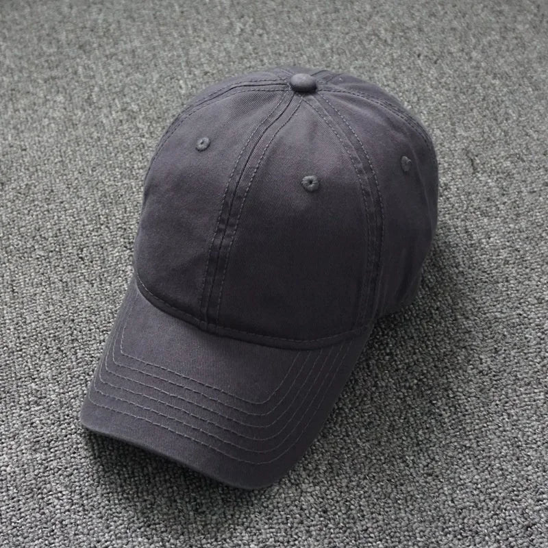 Oversized Cotton Baseball Cap — Adjustable Fit