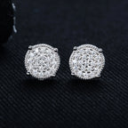 Iced Out Stud Earrings — 925 Silver
