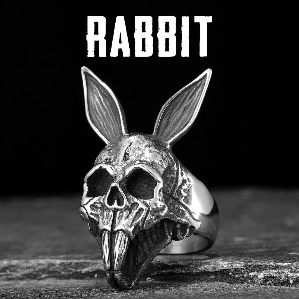 Rabbit Skull Ring — Stainless Steel