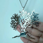 2025 Halloween Scary Tree Pendant Exquisite Stainless Steel Tree of Life Necklace Neck Chain Punk Hip Hop Funny Jewelry